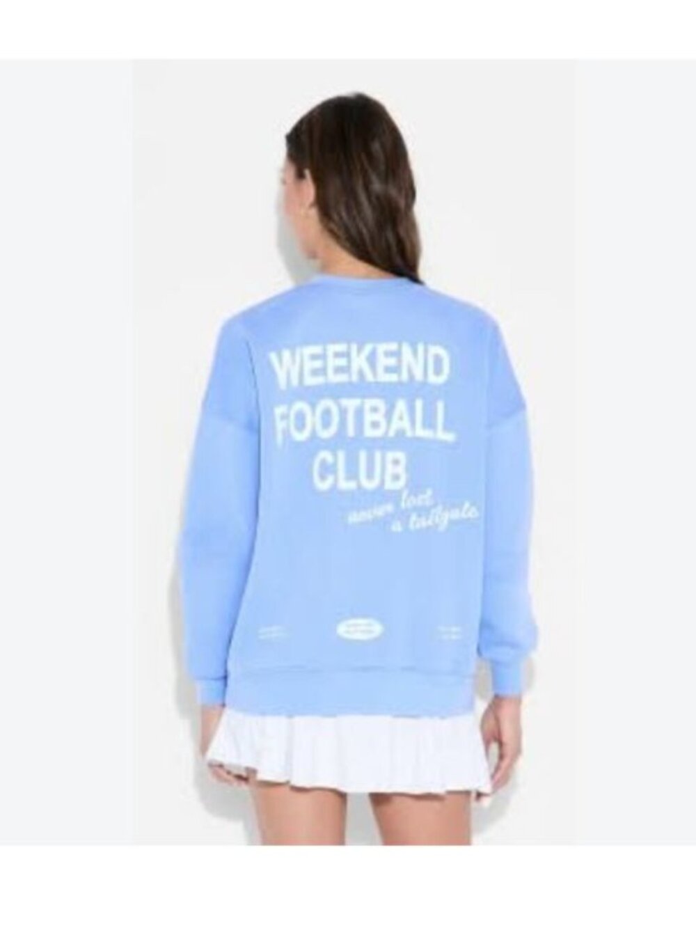 NWOT Wild Fable Oversized Sweatshirt Size S Weekend Football Club Tailgating - Picture 4 of 10